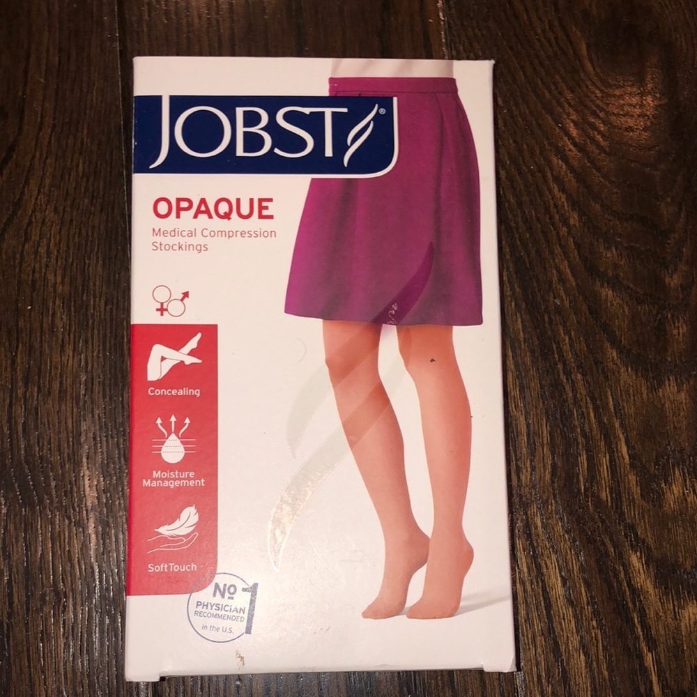 JOBST opaque natural size XLarge compression stockings new in box 15-20 mmhg